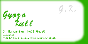 gyozo kull business card
